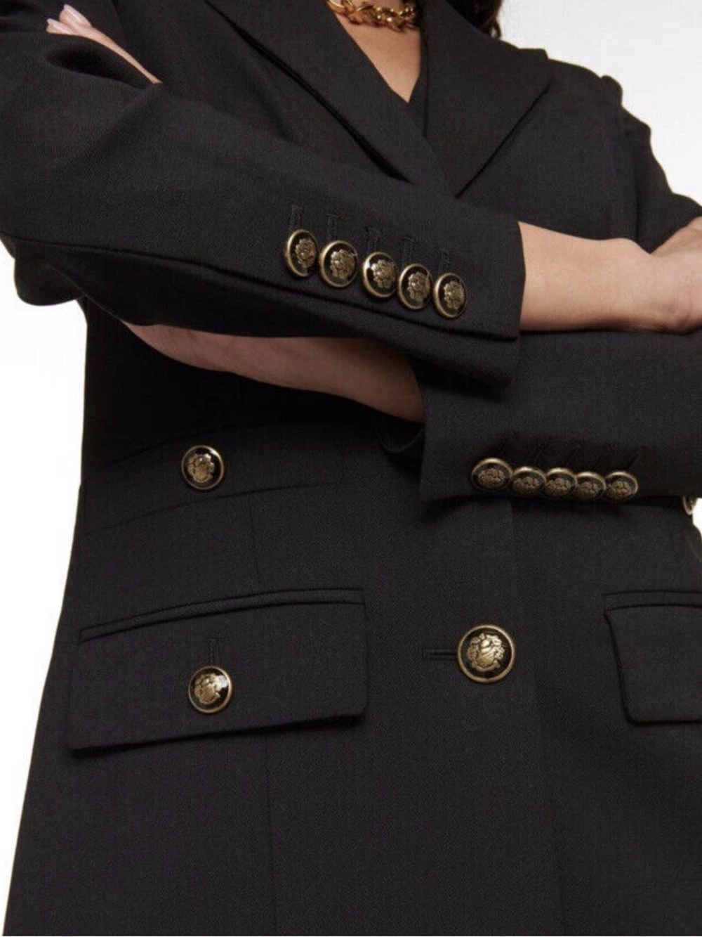 Veronica Beard Black Blazer with Leopard Lining - Picture 2 of 8